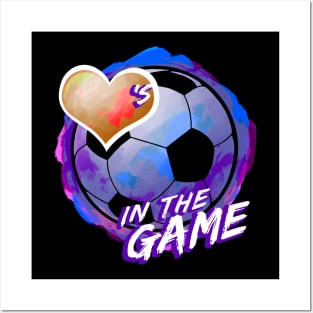 Soccer - Hearts In The Game - Dirty Blue Posters and Art